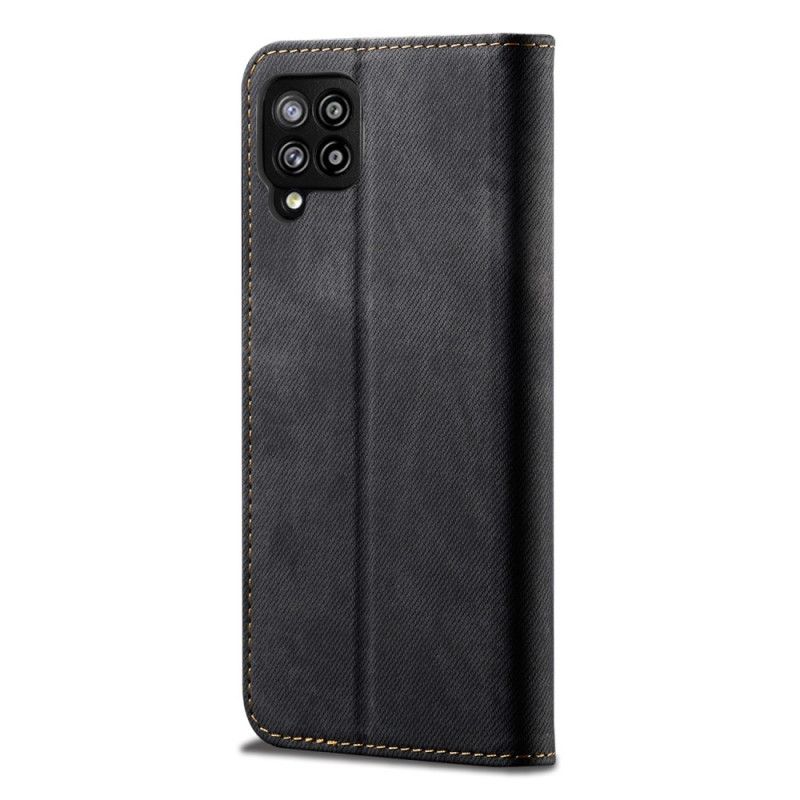 Flip Case Samsung Galaxy A42 5G Schwarz Jeansstoff