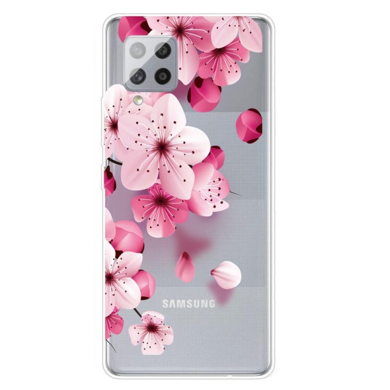 Hülle Für Samsung Galaxy A42 5G Kleine Rosa Blüten