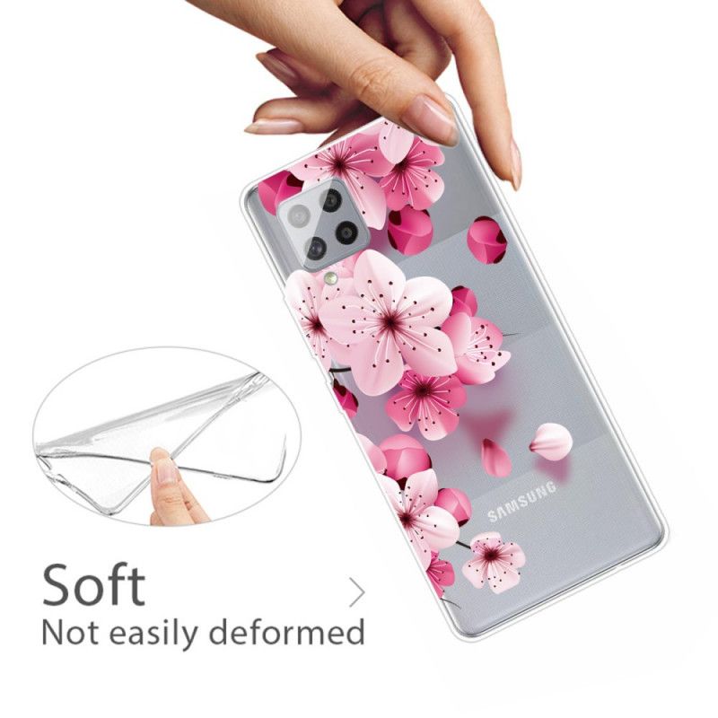Hülle Für Samsung Galaxy A42 5G Kleine Rosa Blüten