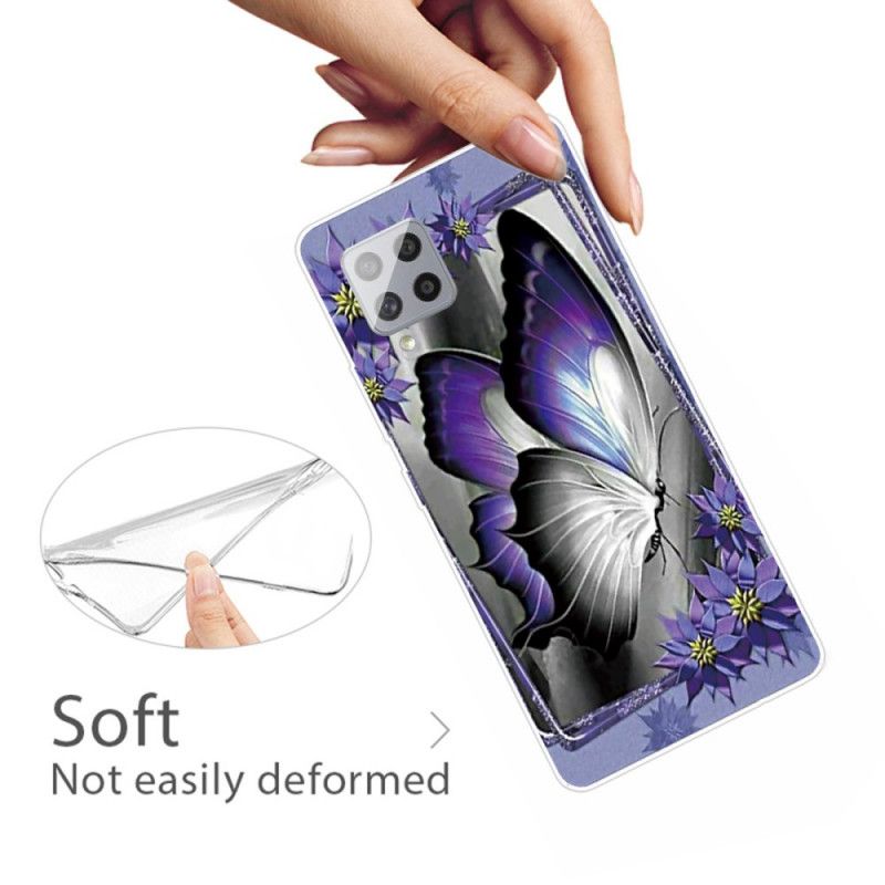 Hülle Für Samsung Galaxy A42 5G Königlicher Schmetterling