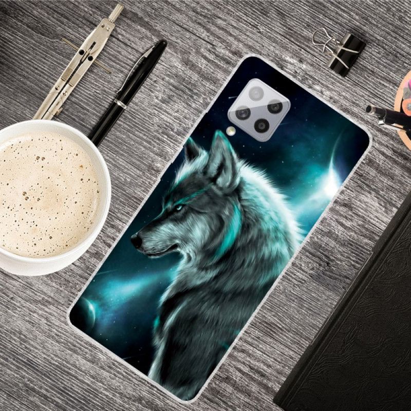 Hülle Für Samsung Galaxy A42 5G Königlicher Wolf