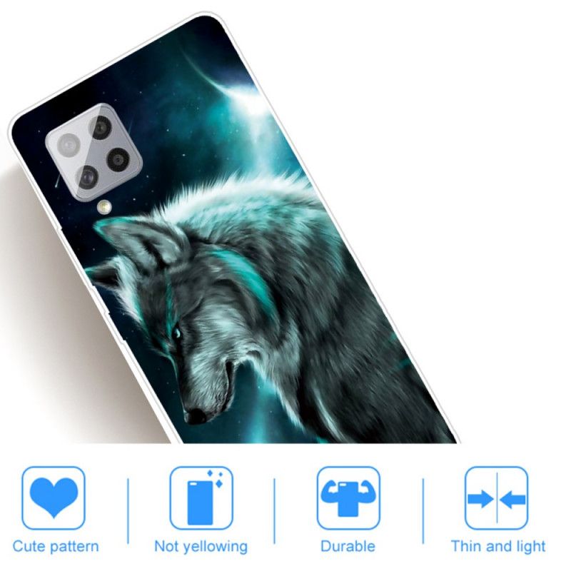 Hülle Für Samsung Galaxy A42 5G Königlicher Wolf