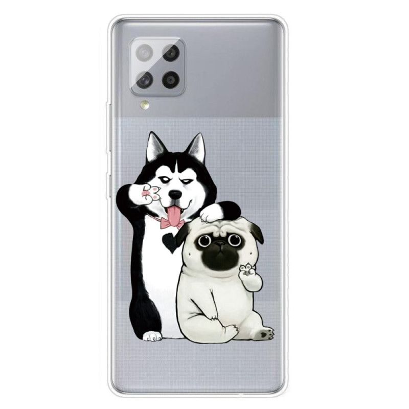 Hülle Für Samsung Galaxy A42 5G Lustige Hunde