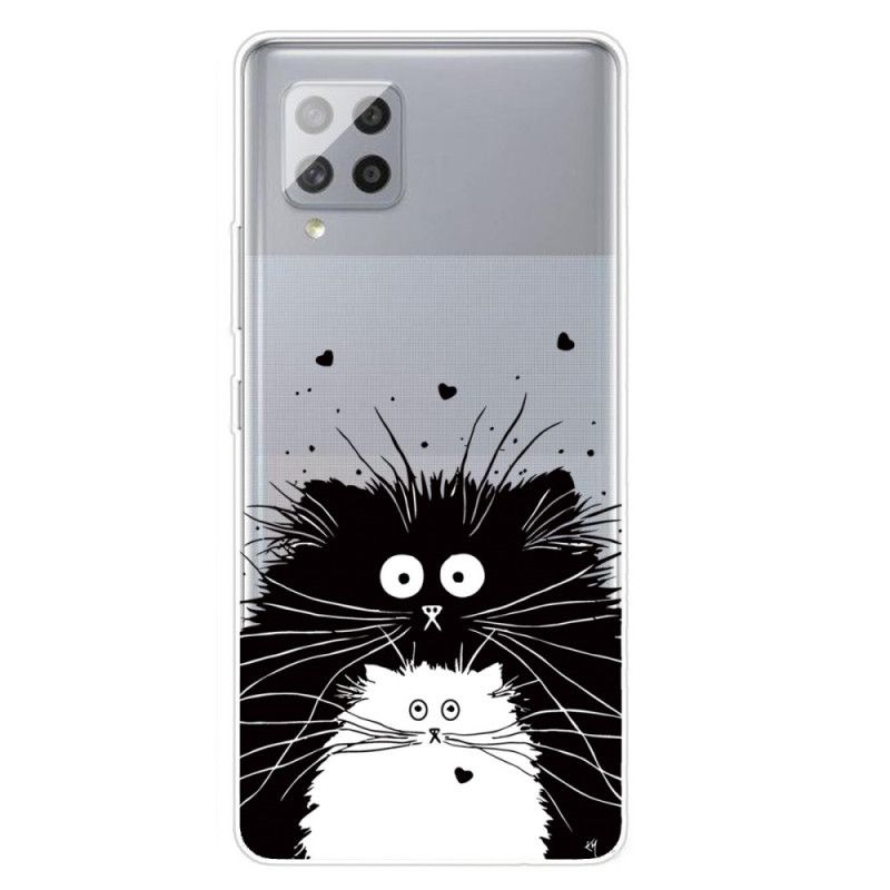 Hülle Für Samsung Galaxy A42 5G Pass Auf Die Katzen Auf