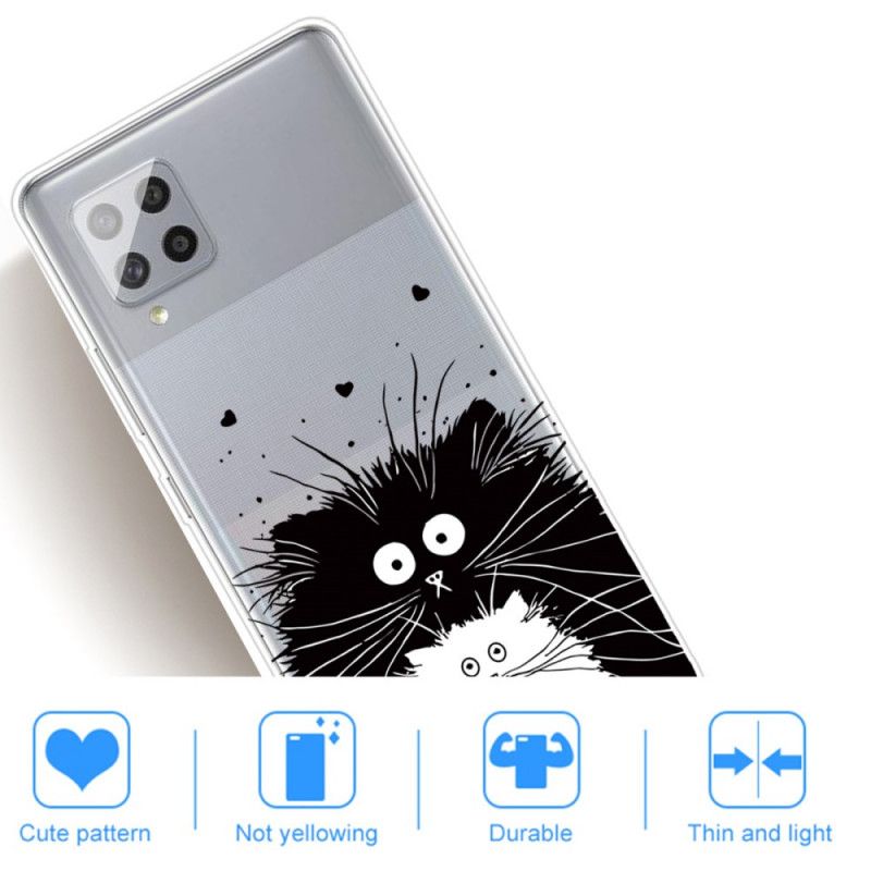 Hülle Für Samsung Galaxy A42 5G Pass Auf Die Katzen Auf
