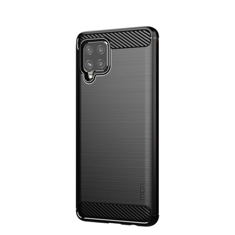Hülle Für Samsung Galaxy A42 5G Schwarz Gebürstete Mofi-Kohlefaser