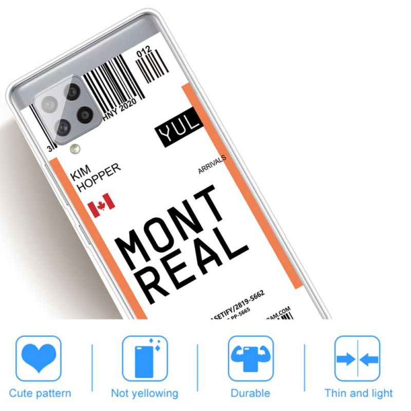 Hülle Samsung Galaxy A42 5G Bordkarte Nach Montreal