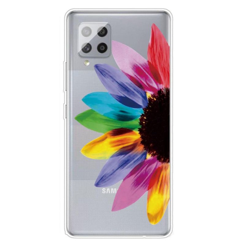 Hülle Samsung Galaxy A42 5G Farbige Blume