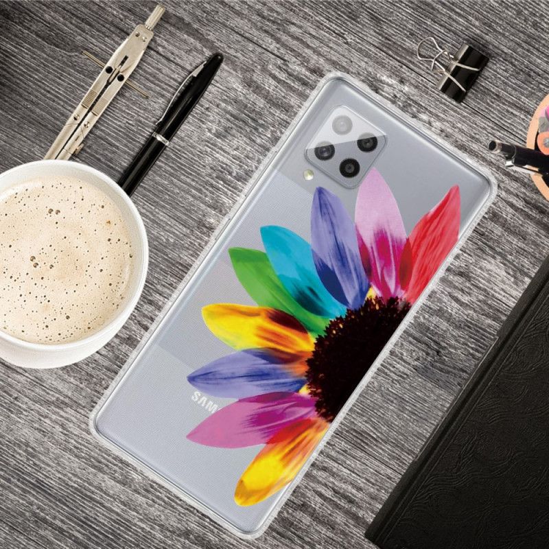 Hülle Samsung Galaxy A42 5G Farbige Blume