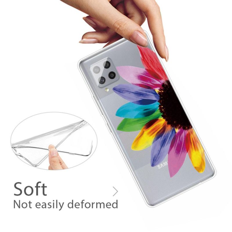 Hülle Samsung Galaxy A42 5G Farbige Blume