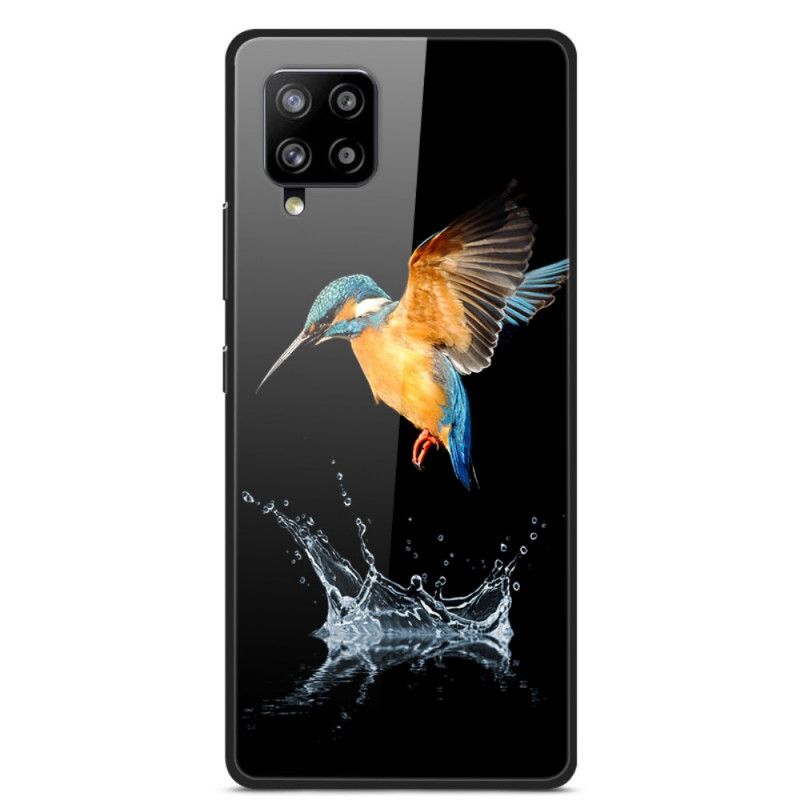 Hülle Samsung Galaxy A42 5G Gehärtetes Glas Mit Vogelkrone