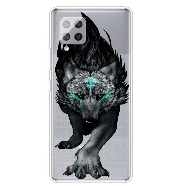 Hülle Samsung Galaxy A42 5G Grafischer Wolf