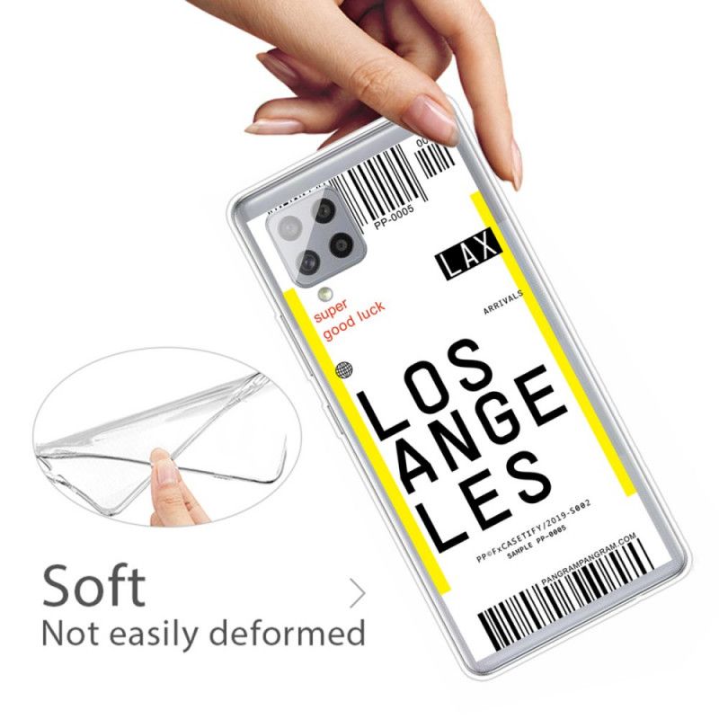 Hülle Samsung Galaxy A42 5G Handyhülle Bordkarte Nach Los Angeles