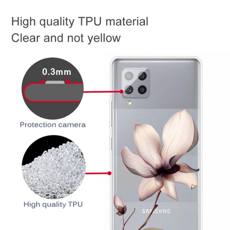 Hülle Samsung Galaxy A42 5G Handyhülle Premium Blumen