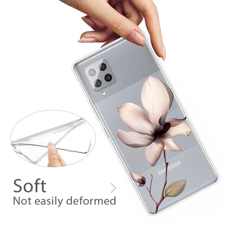 Hülle Samsung Galaxy A42 5G Handyhülle Premium Blumen