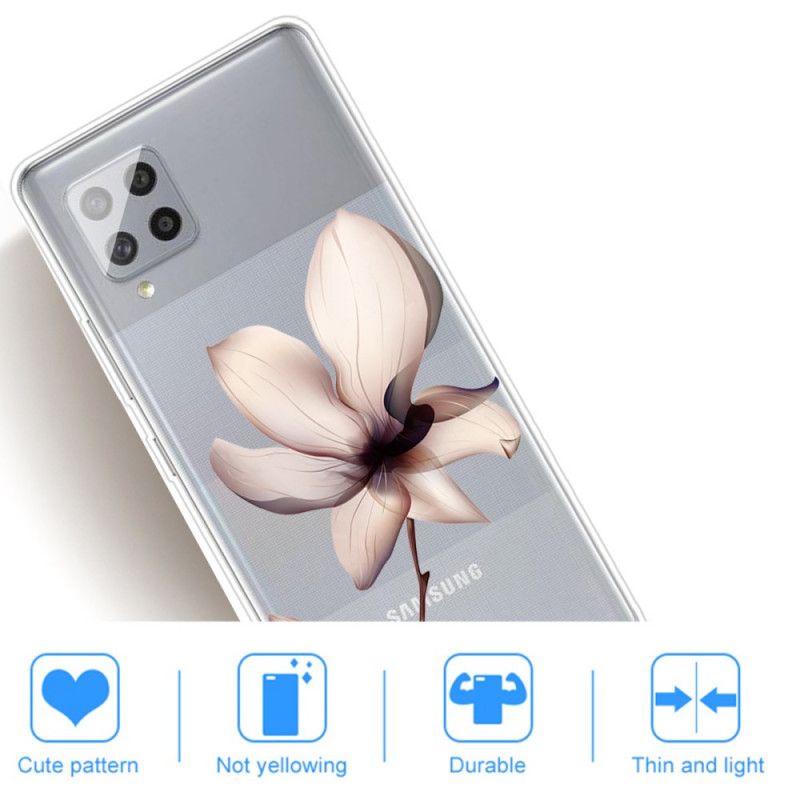 Hülle Samsung Galaxy A42 5G Handyhülle Premium Blumen