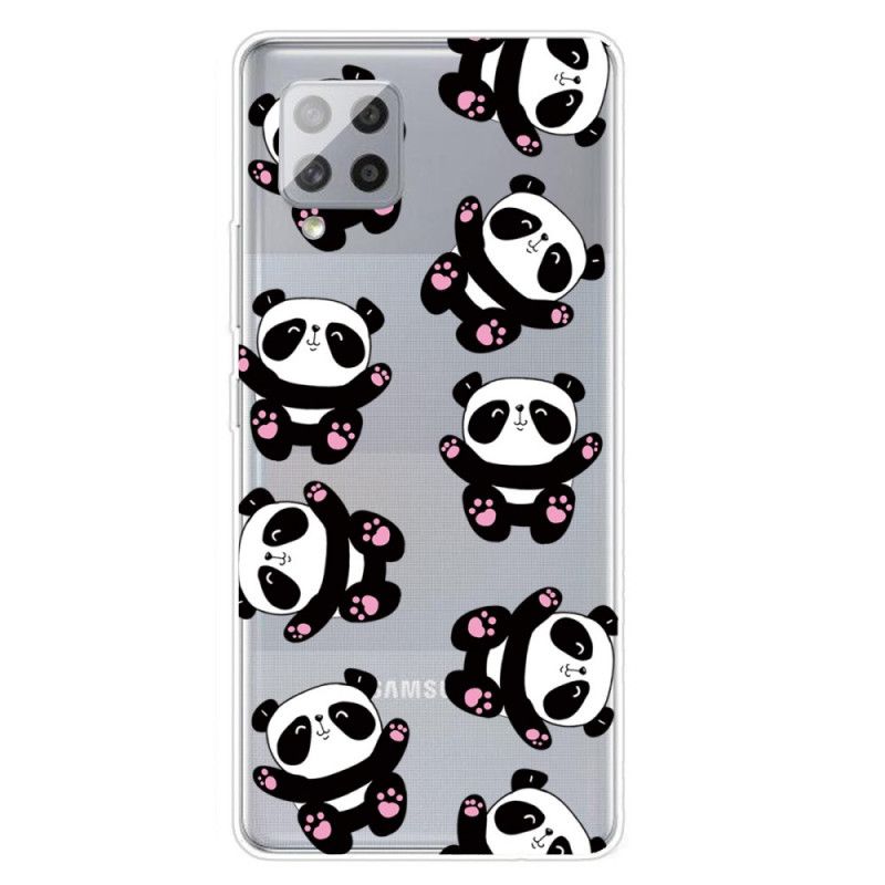 Hülle Samsung Galaxy A42 5G Handyhülle Top-Spaß-Pandas