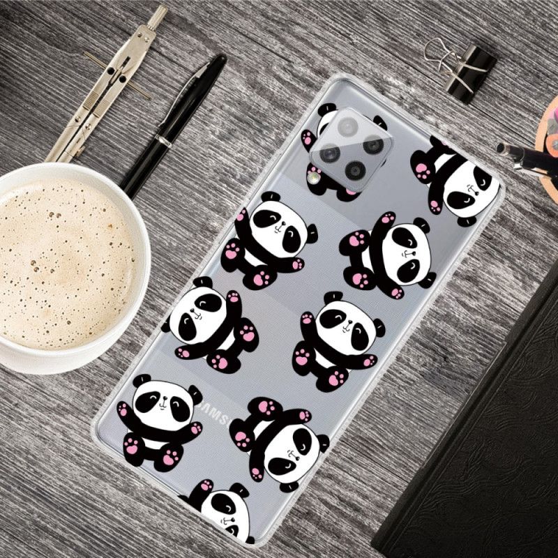 Hülle Samsung Galaxy A42 5G Handyhülle Top-Spaß-Pandas