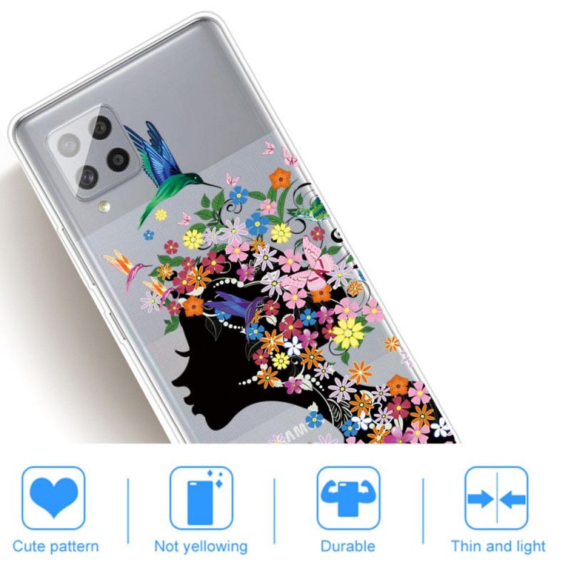 Hülle Samsung Galaxy A42 5G Hübscher Blütenkopf