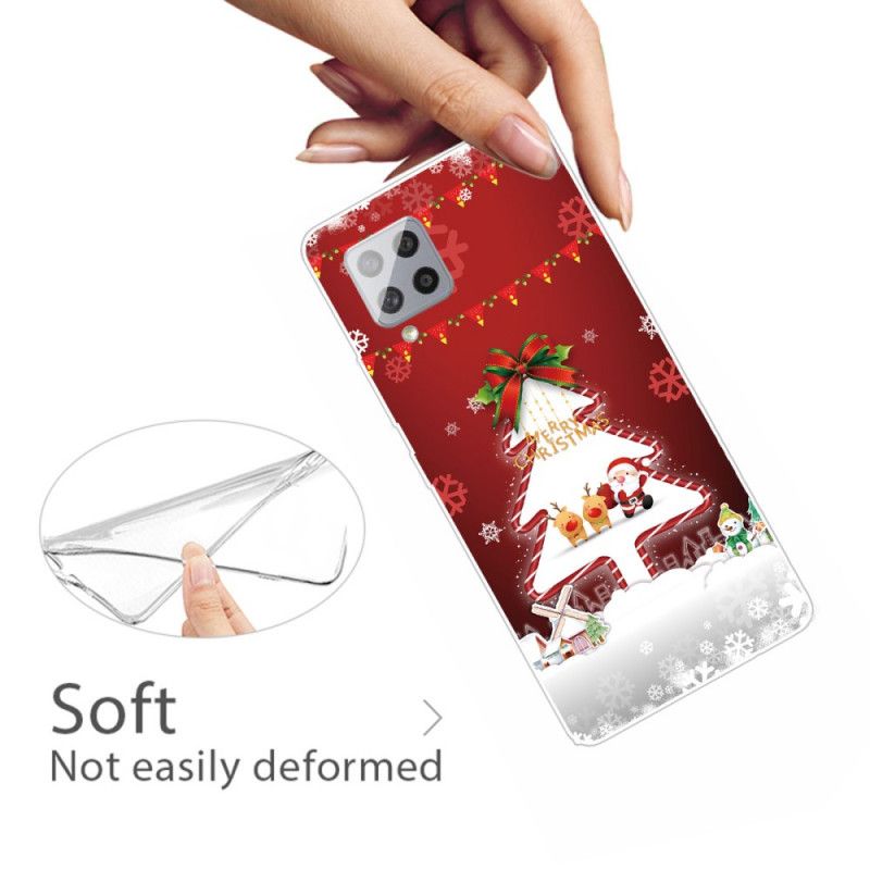 Hülle Samsung Galaxy A42 5G Rot Frohe Weihnachten