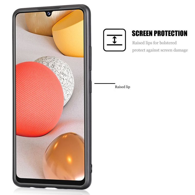 Hülle Samsung Galaxy A42 5G Schwarz Handyhülle Performance-Ledereffekt