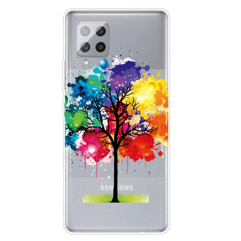 Hülle Samsung Galaxy A42 5G Transparenter Aquarellbaum