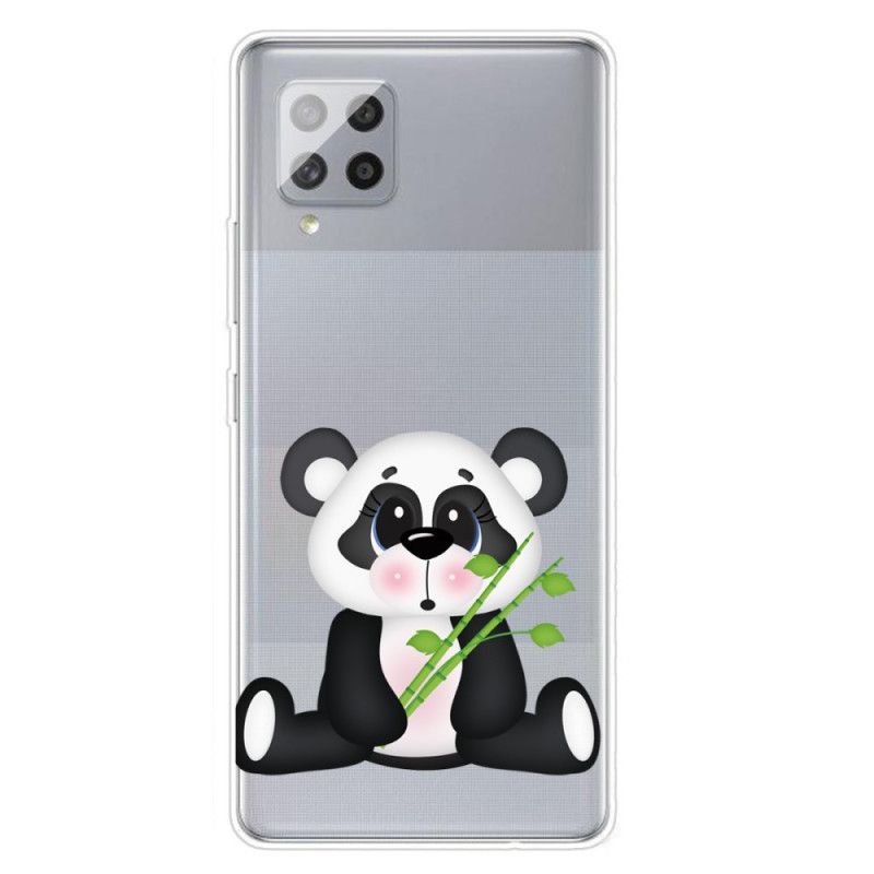 Hülle Samsung Galaxy A42 5G Transparenter Trauriger Panda