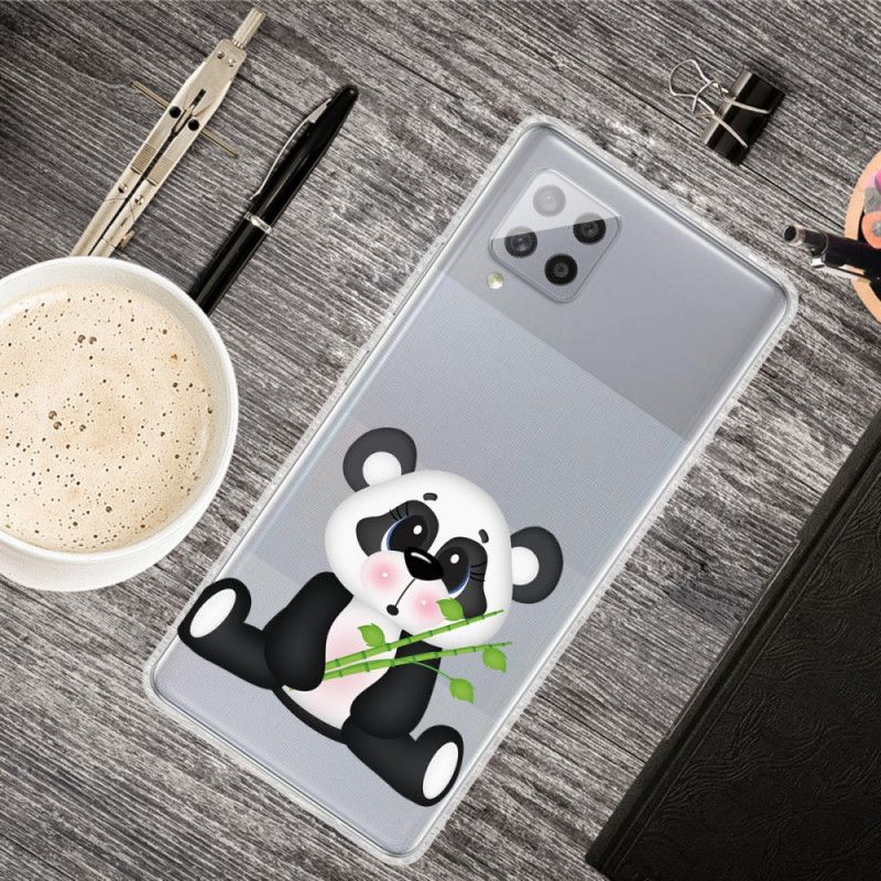 Hülle Samsung Galaxy A42 5G Transparenter Trauriger Panda