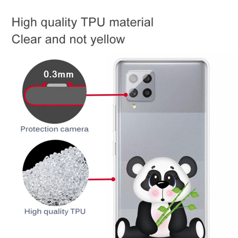 Hülle Samsung Galaxy A42 5G Transparenter Trauriger Panda