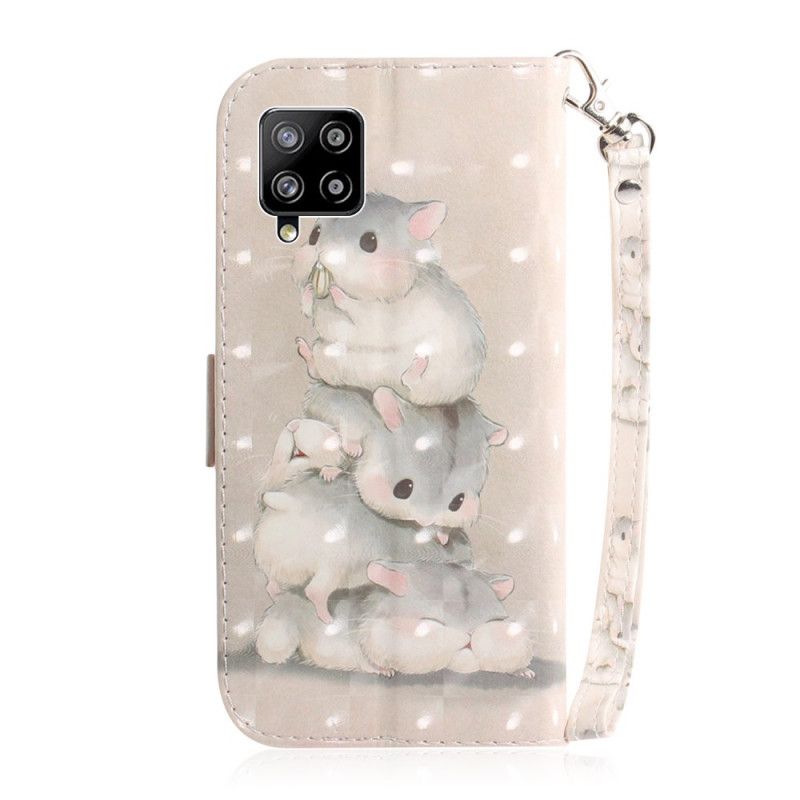 Lederhüllen Für Samsung Galaxy A42 5G Hamster Mit Tanga