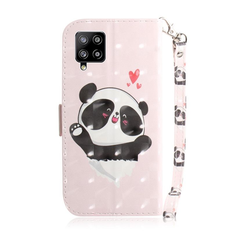 Lederhüllen Für Samsung Galaxy A42 5G Panda Liebe Mit Tanga