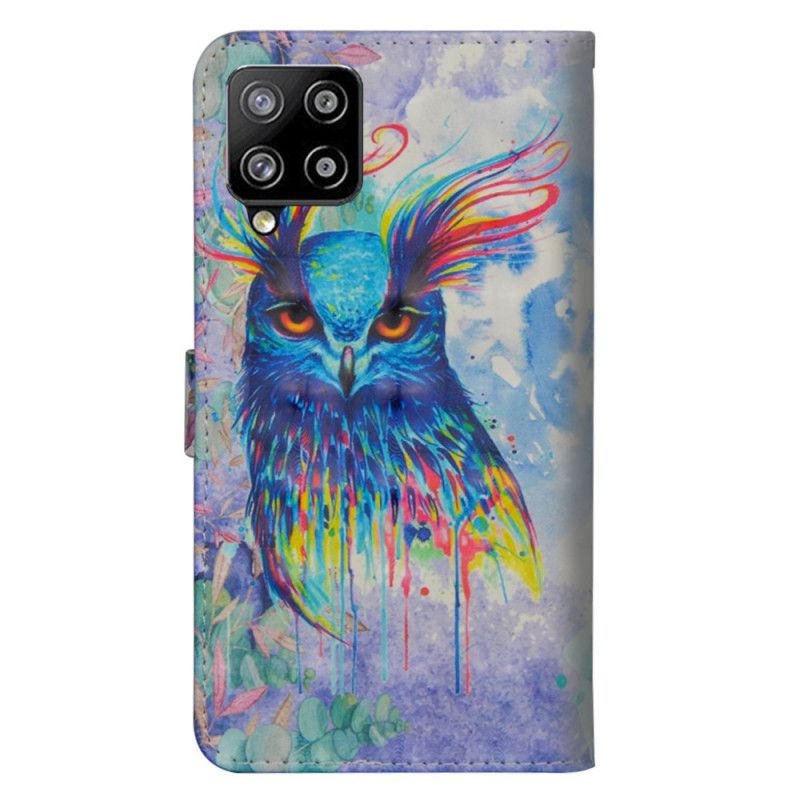 Lederhüllen Samsung Galaxy A42 5G Aquarellvogel