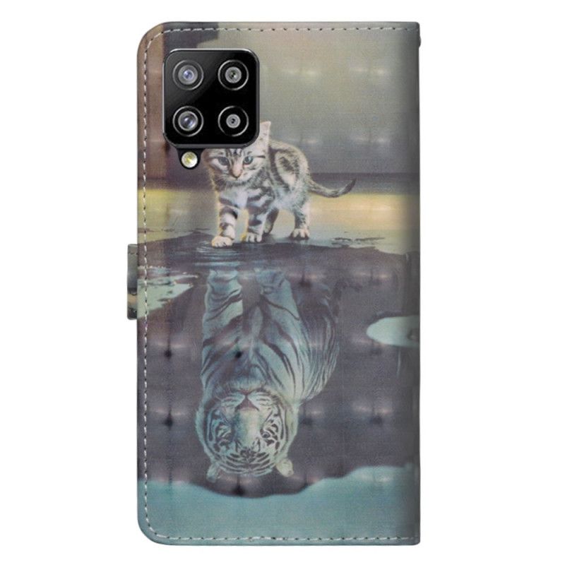Lederhüllen Samsung Galaxy A42 5G Handyhülle Ernest Der Tiger