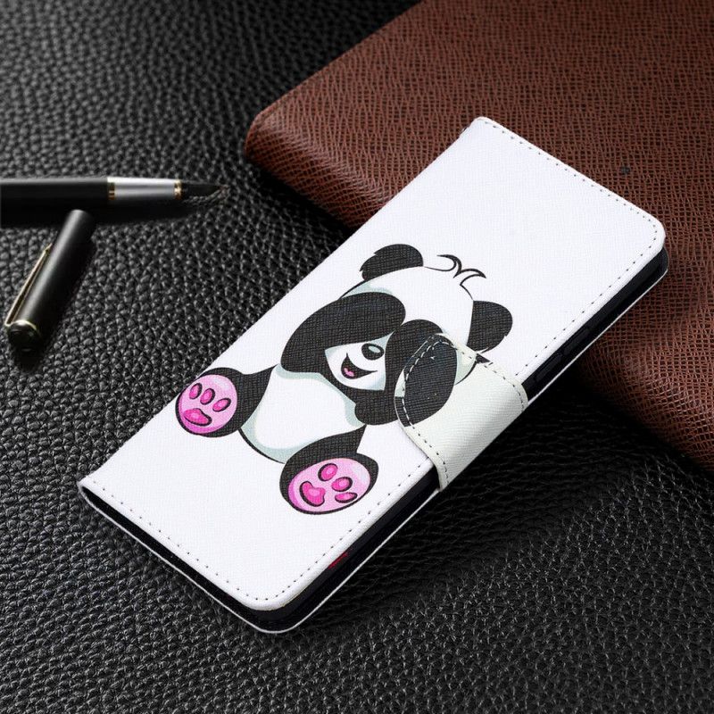 Lederhüllen Samsung Galaxy A42 5G Handyhülle Lustiger Panda