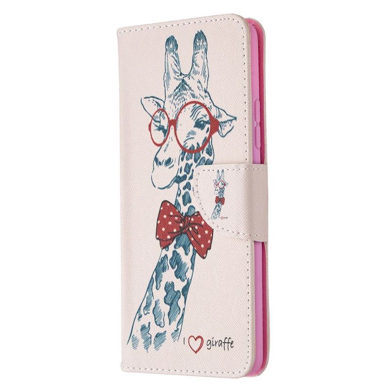 Lederhüllen Samsung Galaxy A42 5G Handyhülle Nerd-Giraffe