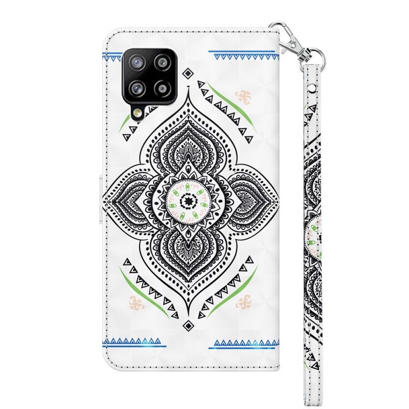Lederhüllen Samsung Galaxy A42 5G Lichtpunkte Mandala Mit Riemen