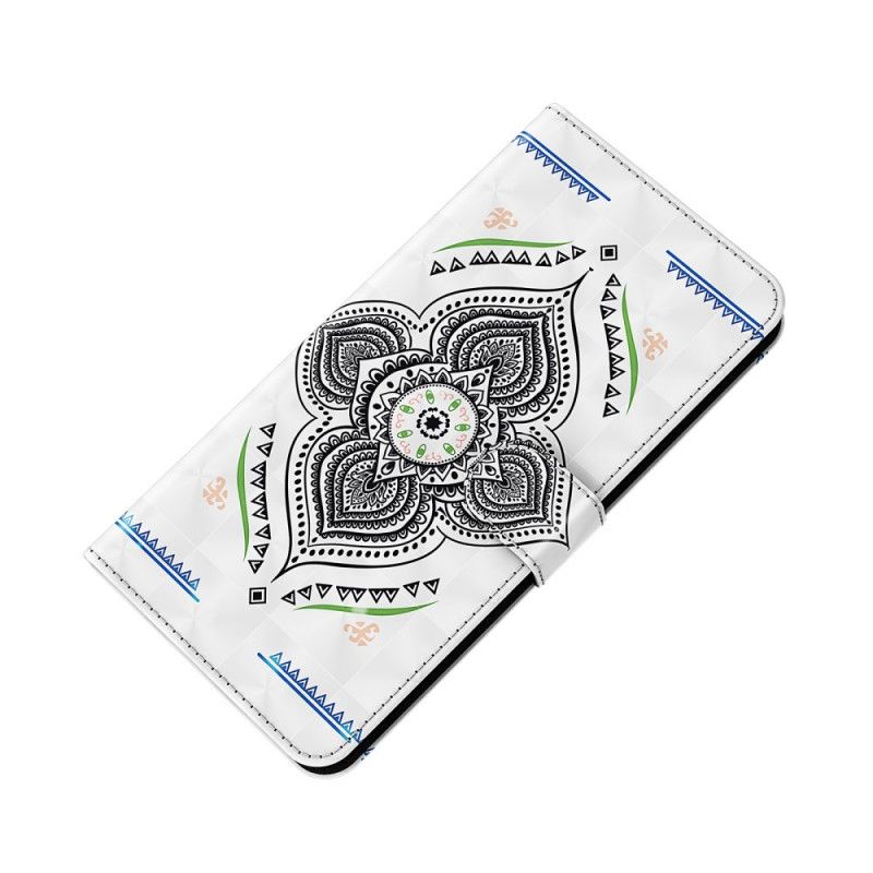 Lederhüllen Samsung Galaxy A42 5G Lichtpunkte Mandala Mit Riemen