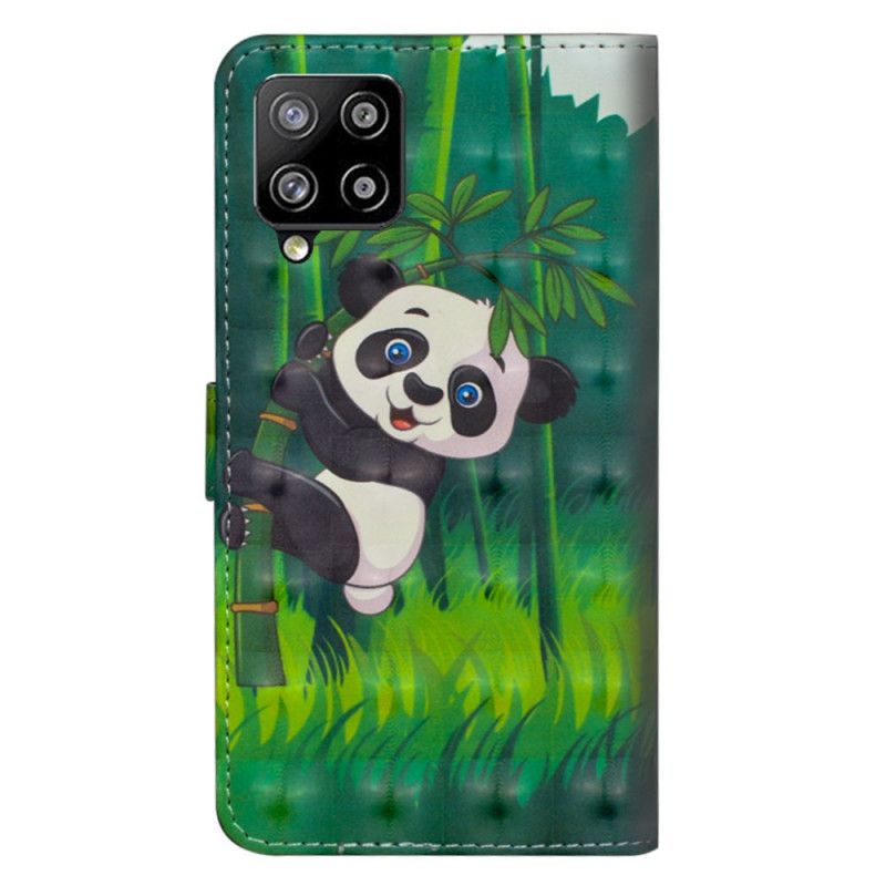 Lederhüllen Samsung Galaxy A42 5G Panda Und Bambus