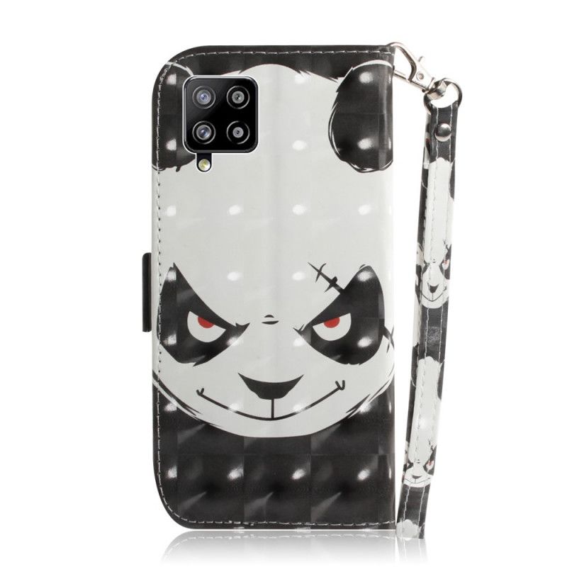 Lederhüllen Samsung Galaxy A42 5G Wütender Panda Mit Tanga