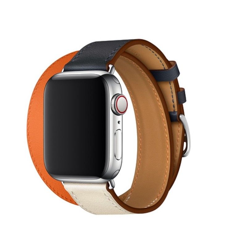 Apple Uhrenarmband 44/42 Mm Leder Double Tour Farben