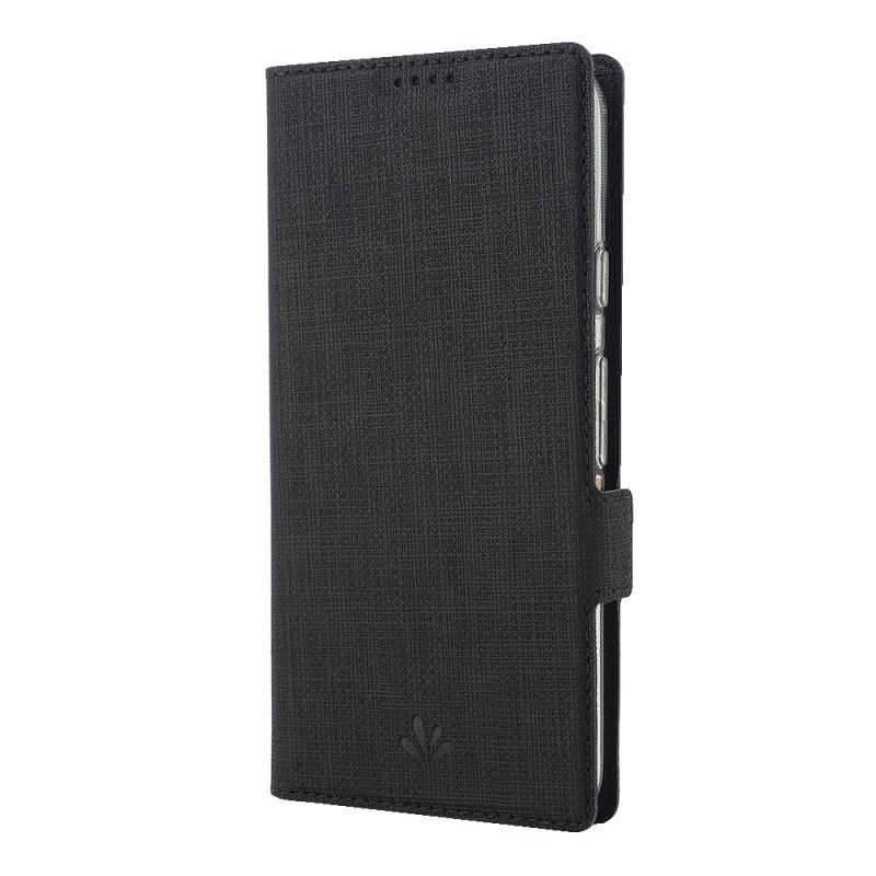 Flip Case Huawei P40 Pro Plus Schwarz Handyhülle Strukturiertes Vili Dmx