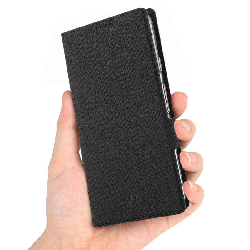 Flip Case Huawei P40 Pro Plus Schwarz Handyhülle Strukturiertes Vili Dmx