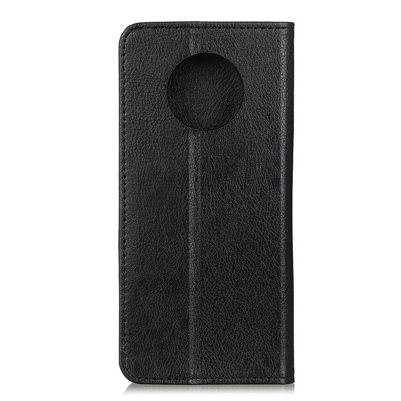 Flip Case Für Huawei Mate 40 Pro Schwarz Einzelnes Geteiltes Litschileder