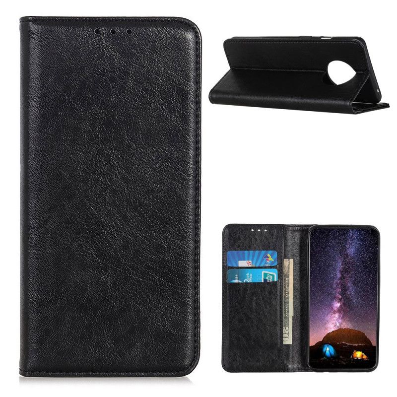 Flip Case Huawei Mate 40 Pro Schwarz Nüchterner Lederstil