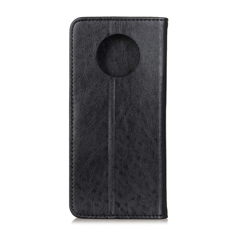 Flip Case Huawei Mate 40 Pro Schwarz Nüchterner Lederstil