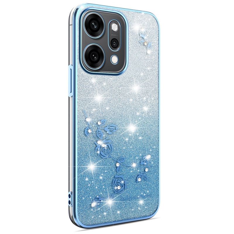 Hülle Oppo Reno 14 5g Handyhülle Blumen Und Strasssteine
