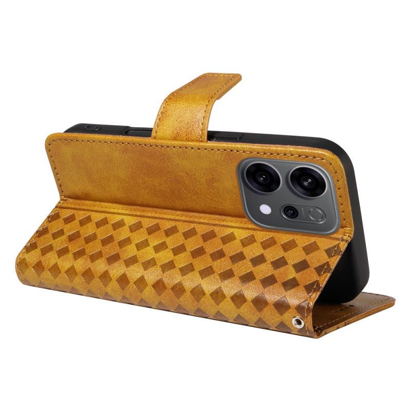 Lederhüllen Für Oppo Reno 14 5g Rautenmuster