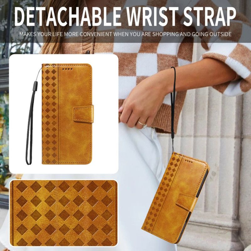 Lederhüllen Für Oppo Reno 14 5g Rautenmuster