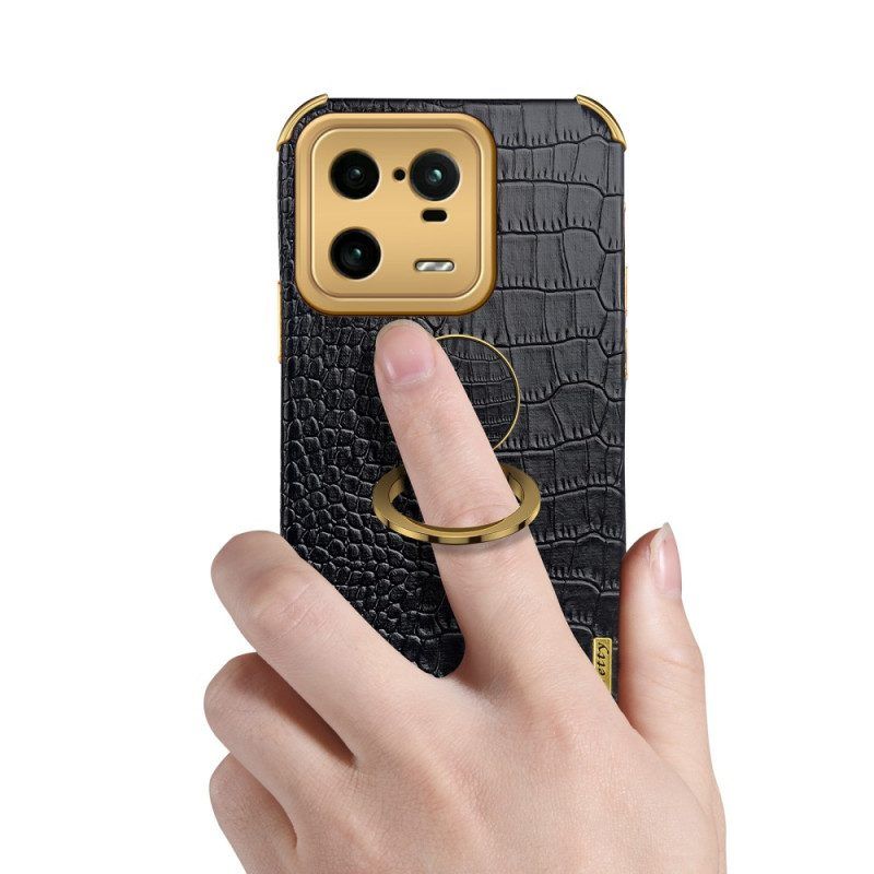 Handyhülle Für Xiaomi 13 Pro Krokodileffekt Mit Ring
