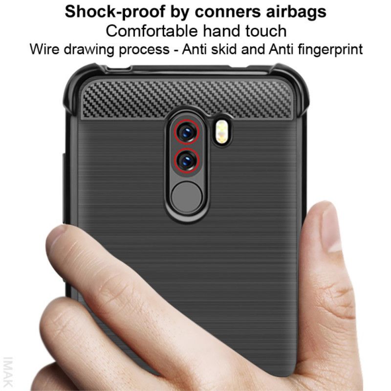 Hülle Xiaomi Pocophone F1 Imak Gebürstete Kohlefaser